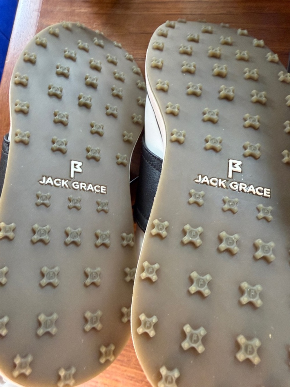 Jack Grace Golf shoes Black Saddle Men’s Size 10 NIB - Picture 3 of 7